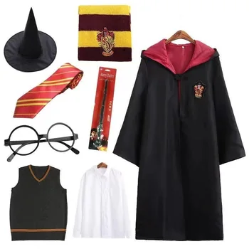 New arrival Harry Cosplay Costume Kids and Adult Potter Robe For Halloween Party Costumes