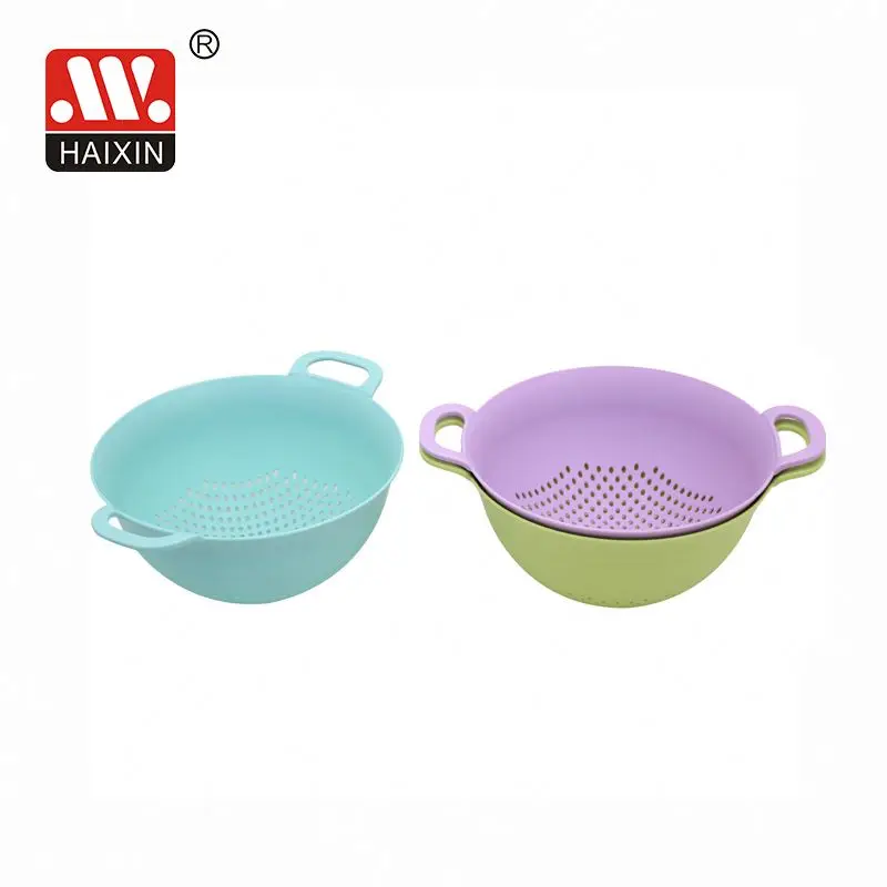 Fruits Vegetable mini plastic deep colander with double handles