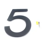 black paint spraying stainless steel door number plates