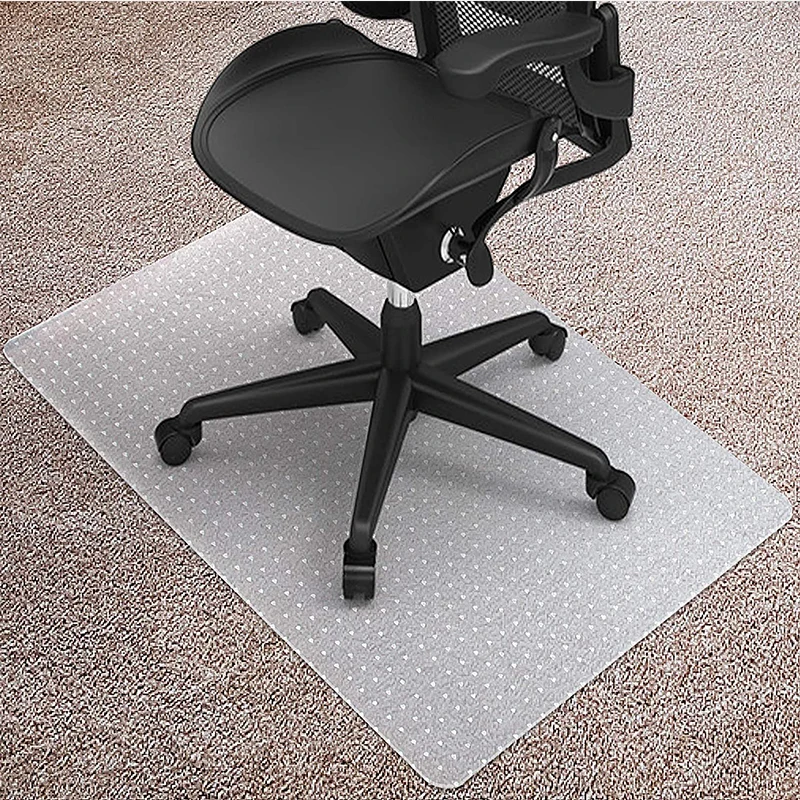 120cm Office Desk Chair Mat Floor Mat for Carpet Floor PVC Protection Anti-Slip 