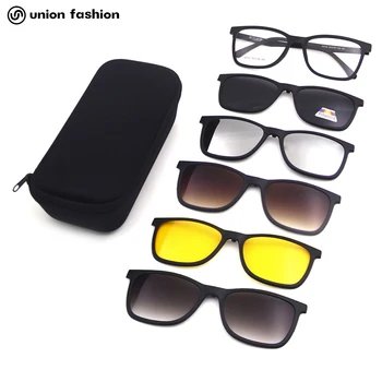 High Quality Magnetic Eyeglass Holder Cases Five Piece Polarized Sunglasses Optical Frame