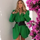 Autumn Jacket New Womens Fashion Casual Autumn Sexy Loose Bag Buckle Shoulder Pad Jacket All-match Suit