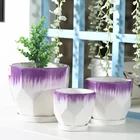 Purple Garden Plant Pot Planter Plant Planter Cheap Wholesale Purple Ceramic Garden Flower Pot