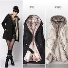 Coat Coats Women Winter Long Cotton Padded Coat Parka Down Jacket Fur Collar Hooded Outwear