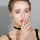 Hoop New Style Handmade Round Earrings Circle Jewelry Women Real 14K Solid Gold Hoop 925 Sliver Earrings