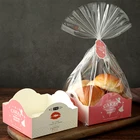 Bread Disposable Bread Pastry Packaging Bakery Boxes Custom Biodegradable Food Paper Container Tray