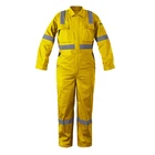 Customized Logo High Visibility Reflective Cotton Safety Workwear Men Working Coveralls