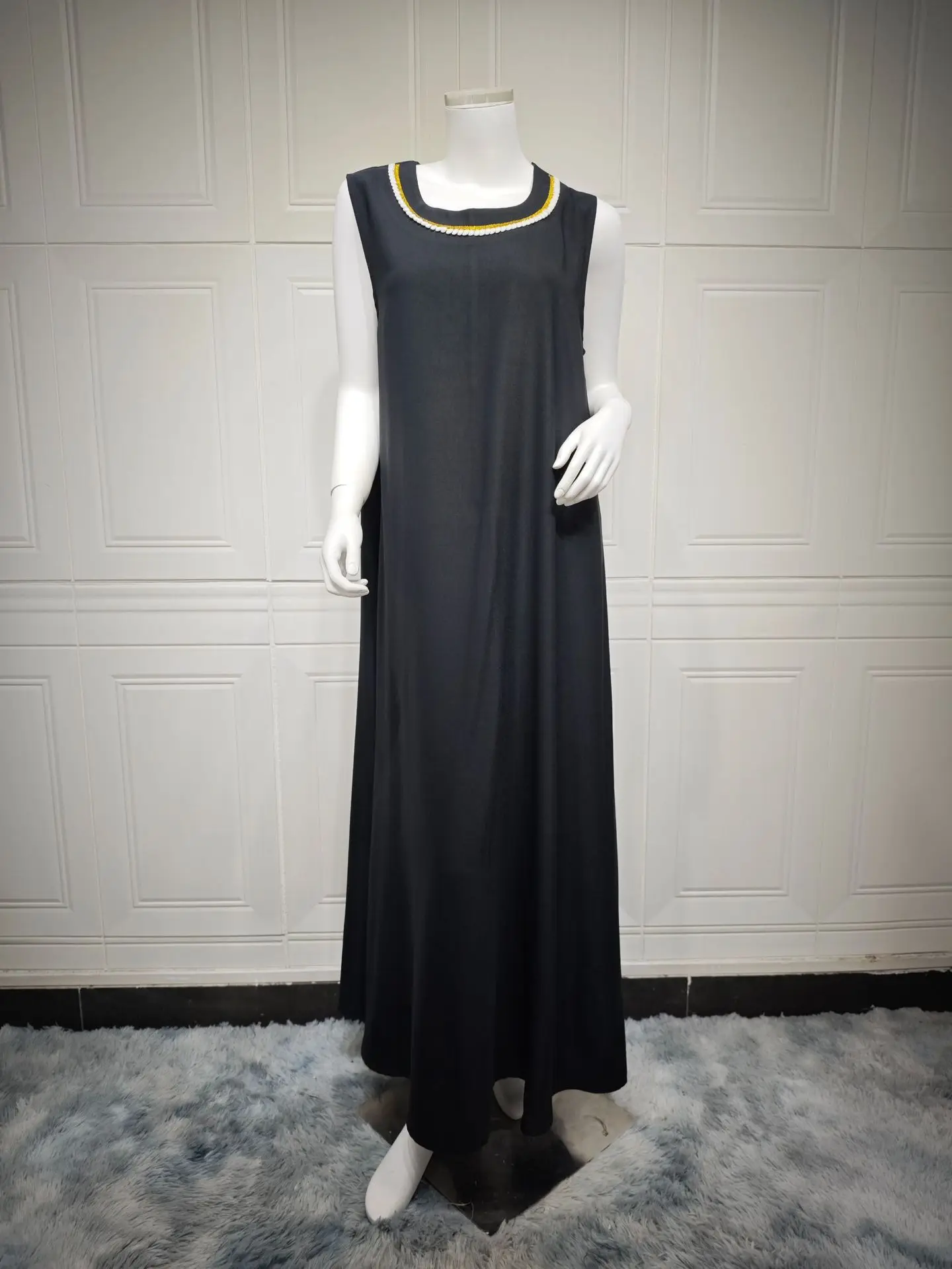 2025 Eid Ramadan Muslim Abayas for Women Dubai Party 2 Piece Sets Abaya Cardigan Robe Embroidery Lace up Dress Morocco Kaftan factory