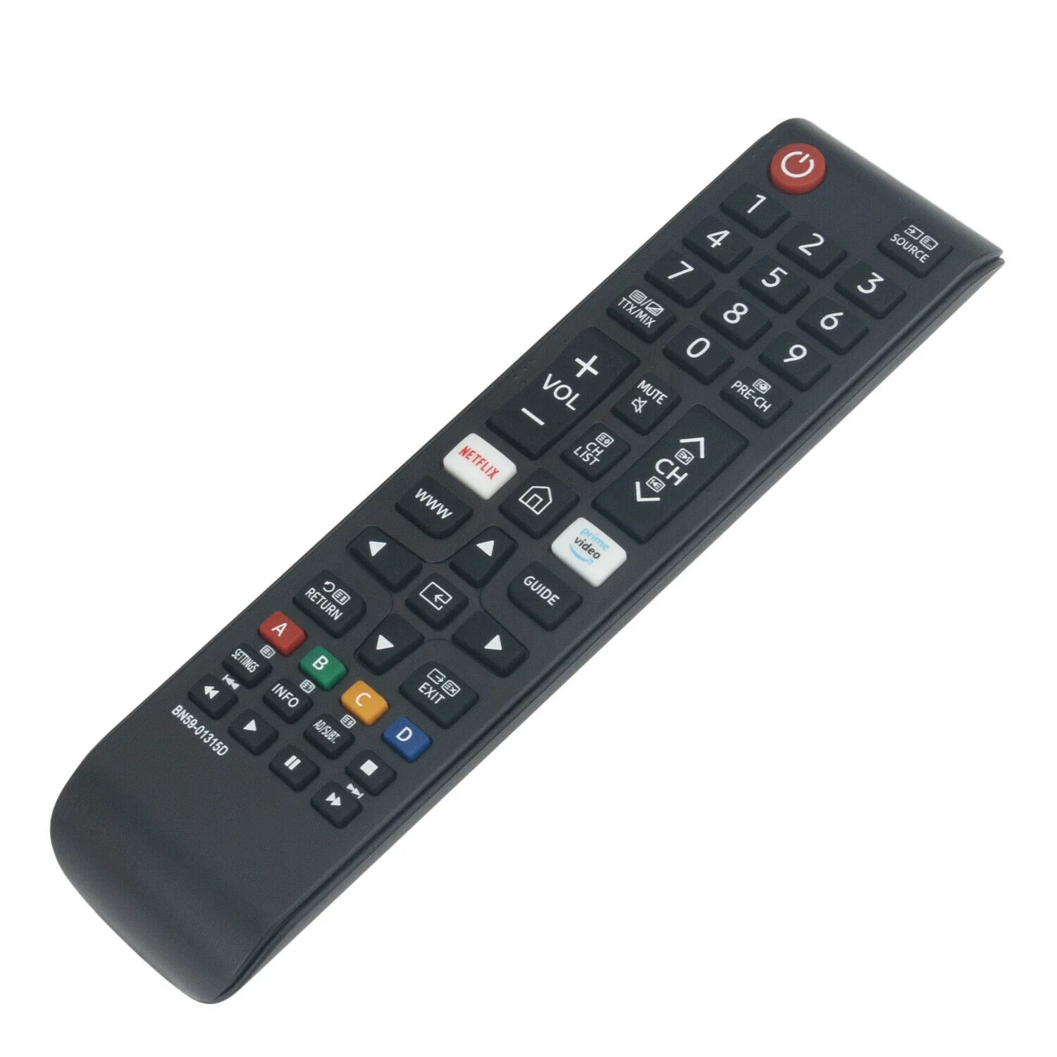 Replacement BN59-01315D Remote Control fit for Smart LED  With NETFLIX, Prime Video, Raukten TV