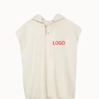 Unisex Hoodies Customize Logo Vintage Inspired Unisex Sleeveless Hoodies 100% Cotton Hoodies