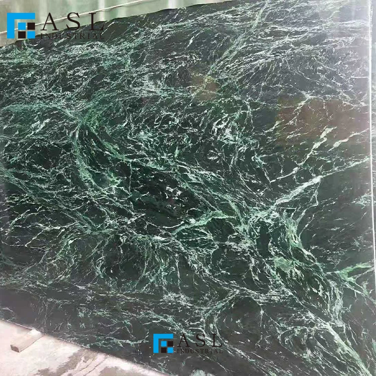 Factory direct emerald luminous green marble slab verde dark empress marble tile emperador green vert guatemala marble