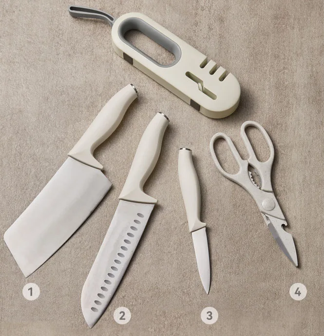USSE New Arrival Knife Sharpener with Adjustable Angle Knob, Multifunctional 4-Stage Sharpening Kitchen Knife Sharpener