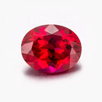 Oval shape factory price hot sale ruby red gemstone