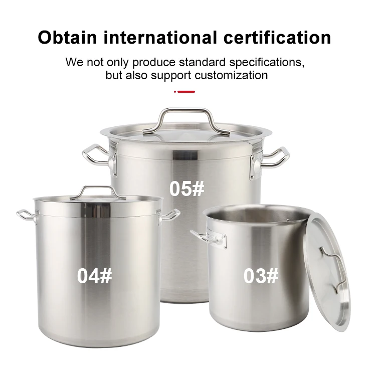 Commercial Stock Pot Stainless Steel Heavyduty Large Induction