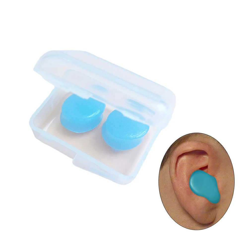 Black Silicone Adult Anti-Noise Soft Silicone Swimming Waterproof Ear plugNWCA 