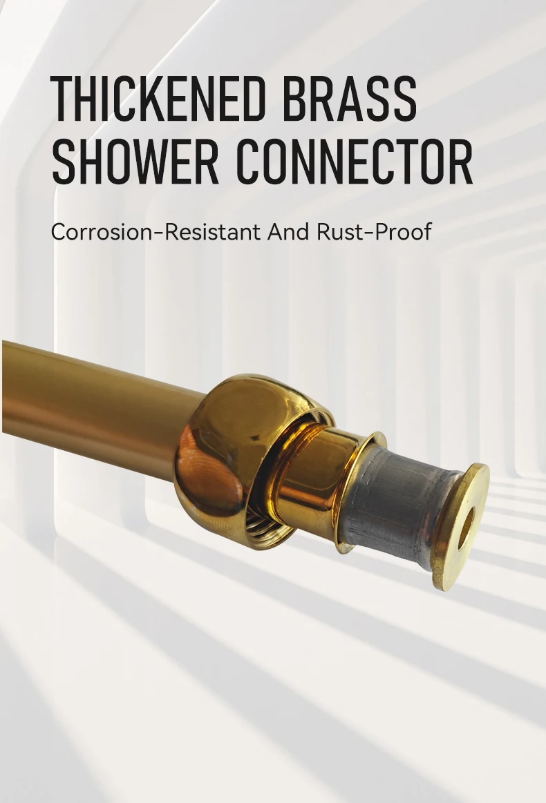Gold Explosion-Proof Shower Hose, High Pressure Resistant Anti-Leak Anti-Twist PVC Shower Pipe supplier