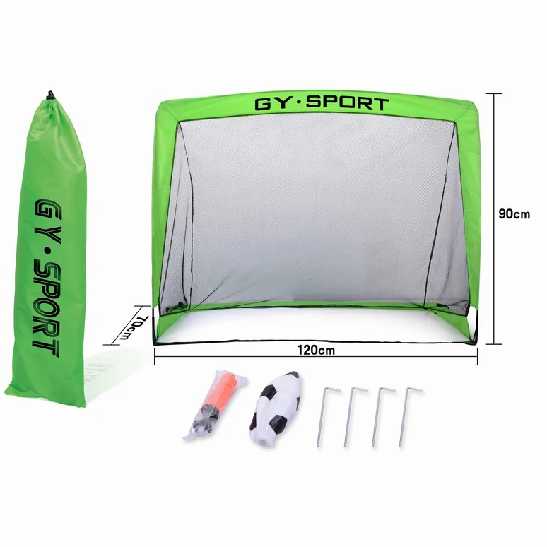 Kids 120 x 90 x 70 CM Fabric Easy Portable Self Assemble Soccer Ball Gate Outdoor Sports Games With DDP shipping By Sea & By Air