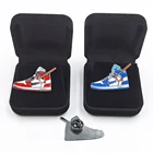 Metal Customized Manufacturer Stock Metal Sports Sneaker Shoes Cartoon Hard Soft Enamel Badge Lapel Pins