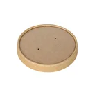 Disposable Food Container Waterproof And Grease Proof Brown Kraft Paper Soup Bowl With Paper Lid