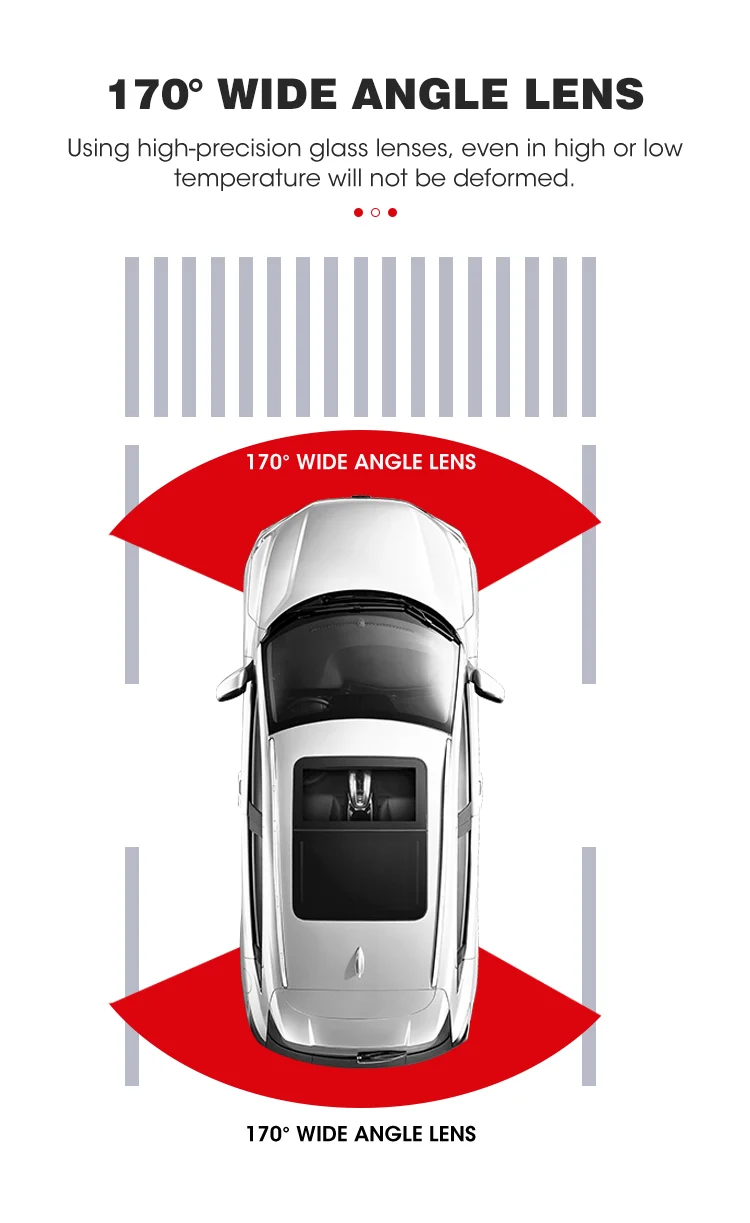 Wemaer Manufacturer Dynamic Trajectory Waterproof Night Vision 12 LED Lights Car Camera for Toyota Benz Mazda Nissan BMW factory