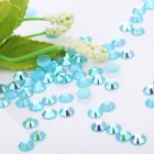 Selling Rhinestones 4mm Hot Selling Diy Diamond Painting Accessories Blue Flat Bottom Round Jelly Ab Resin Rhinestones