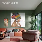 Artwork Living Room Wall Art Original Artwork Hot Sale Gorgeous Women African Oil Painting Large Wall