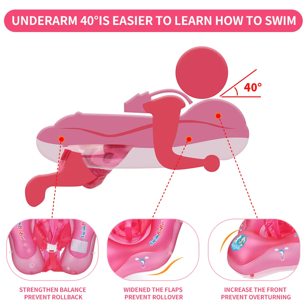 Swimbobo Inflatable Newborn Baby Swimming Floats Wholesale Summer Kids Swim Inflatable Water Float Ring With Canopy