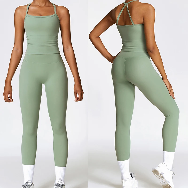 New Arrival Woman Sportswear Active Wear Sports Shirt Leggings Sets Workout Fitness Wear Yoga Sets For Women