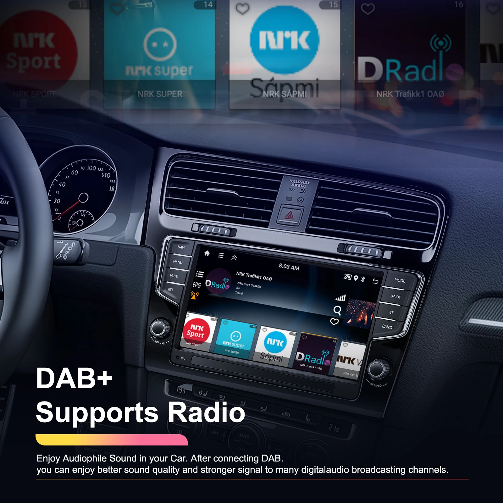 podofo 9 double din 264gb android car radio frame autoradio carplay android auto car stereo gps for vw golf 2014 2020 obd2 a4421-9