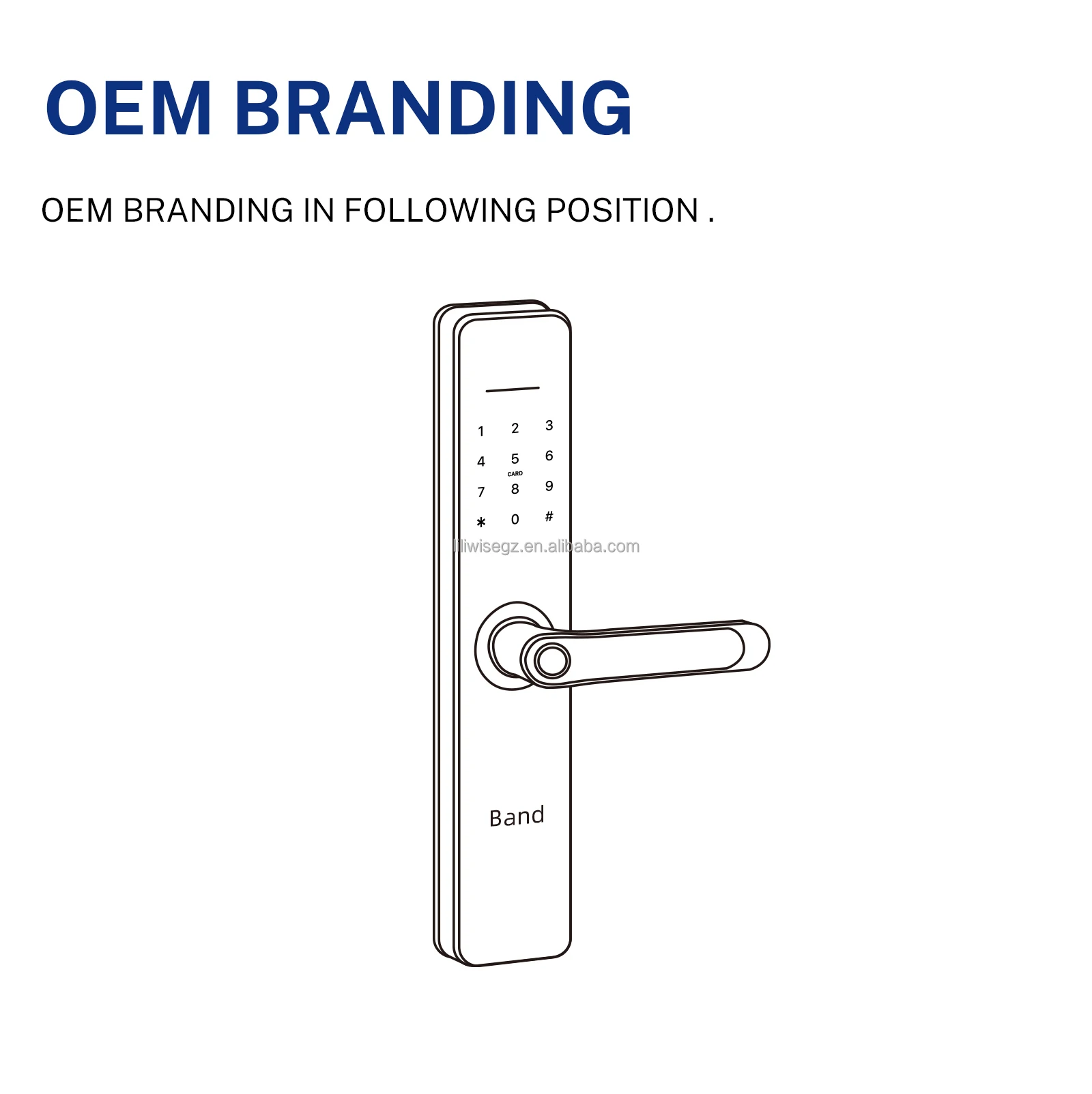 Liliwise Waterproof Outdoor Smart Door Lock with 6V Battery 35-75mm Door Thickness and 200 Fingerprint Capacity