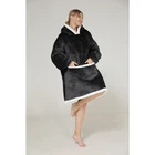 Top Hooded Hoodies 2021 Top Quality Unisex Oversized Flannel Hooded Blankets Set Fleece Lined Hoodies