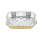 Foil Airline 330ml Disposable Rectangular Lacquered Aluminum Foil Airline Food Casserole