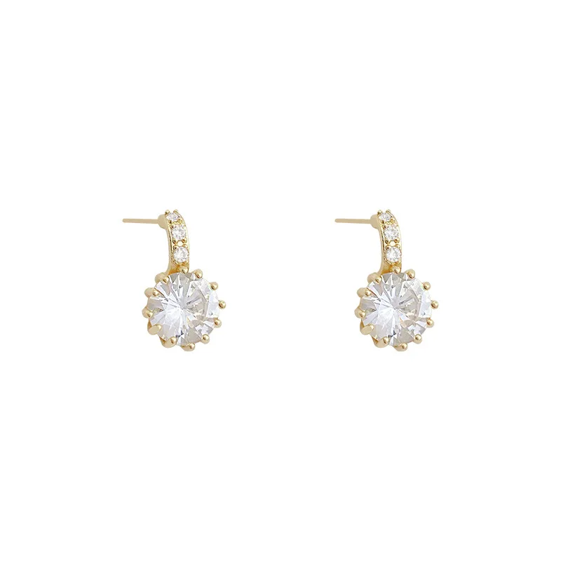 mini diamond zircon earrings women 2022 year new trend fashion temperament earring sense of luxury earrings