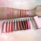 Organic Custom Logo Organic Plumping Nude Glossy Clear Lip Gloss Vendor Private Label