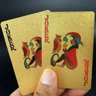 Cards Custom Printing Paper Plastic Golden 24k Poker Set Box Gold Plated Playing Cards