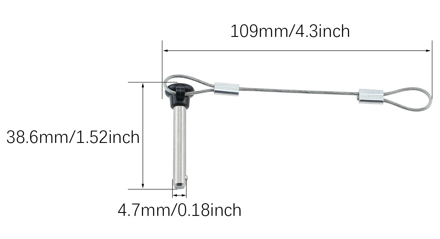 316 Stainless Steel Quick Release Pin with Loss Prevention Cord for Secure Fastening