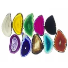 Agate Pendant AAA+++ DIY Natural Agate Raw Stone Agate Slices Irregular Shape Colored Agate Pendant