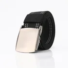 Field Sport Students Metal Buckle Contrast Stitching Nylon Canvas Factory Belts Wholesale Women Belt
