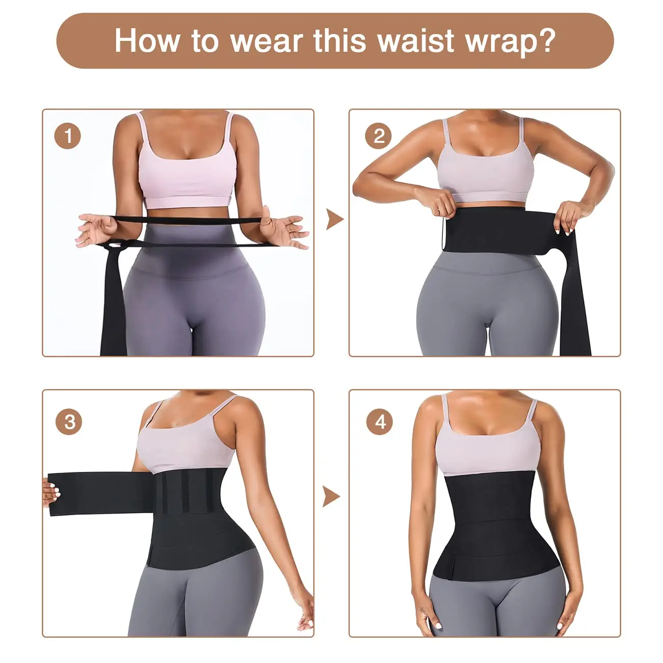 Waist Trainer For Women Wrap Waist Trimmer Belt Slimming Body Shaper