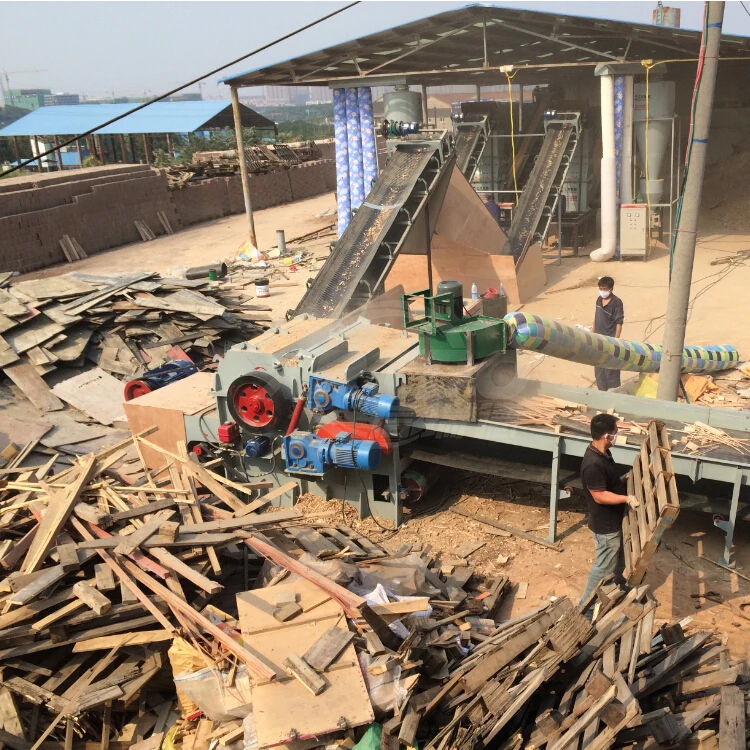 Industrial Wood Chipper Machine with 220V/380V Voltage 55-110kw Power and 1-3t/h Capacity for Tree Shredding