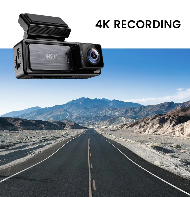 Manufacturer MINI Dual Lens Wifi Gps Dash Camera Front and Inside Car Black Box Dual 4k Dashcam Car Dvr Car Camera 4k Dash Cam