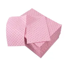 Pink Color Perforated Chemical Spill Absorbent Sheet Pads For Laboratory
