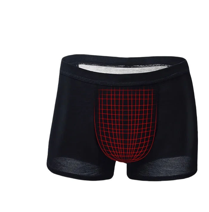 男士磁性导电内衣舒适透气中腰四角裤夏季功能平角裤