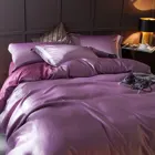 Sheet Bed Sheet Set Pink Blue Champaign Gold Single Size Smooth 100% Silk Bed Sheet Bedding Set