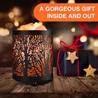 Salt Lamp Importers Natural Rock Salt Chunks In Iron Basket Painted Black Color Table Lamp And Health Care