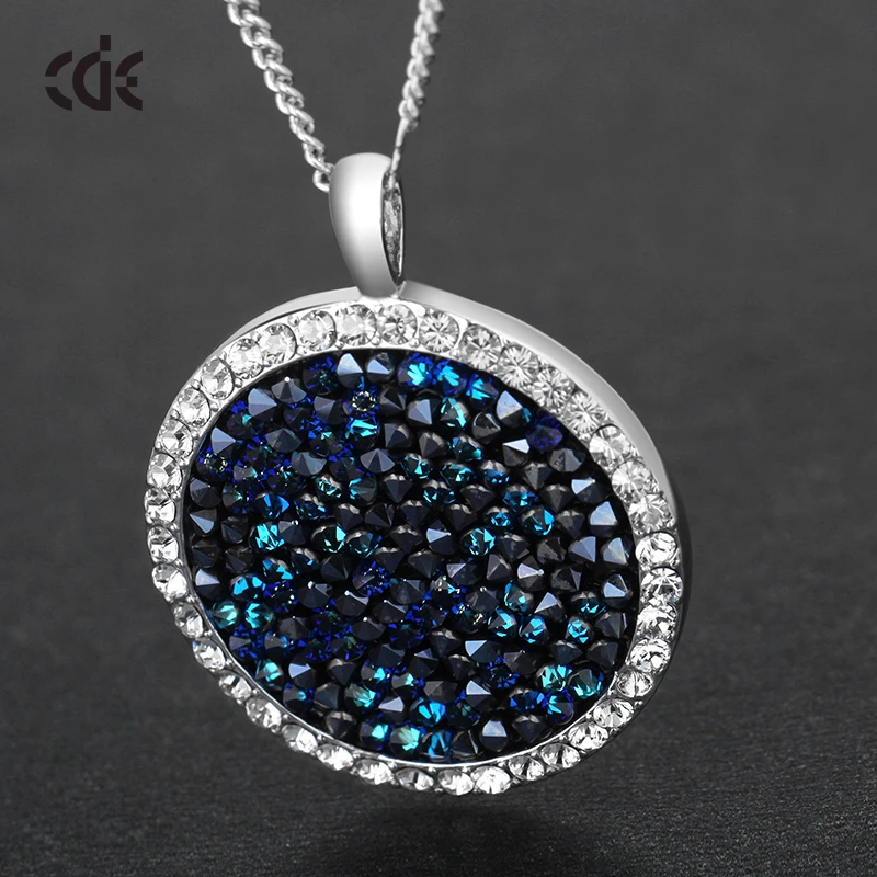 CDE P0358 Fashion Jewelry Brass Family DIY Flashing Bling New Arrival Jewelry Luxury Pendant Necklace For Women