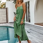 Spring Amazon Spring Sling Polka Dot Pink Dress Bohemian Ruffle Plus Size Sexy Dress Skirts
