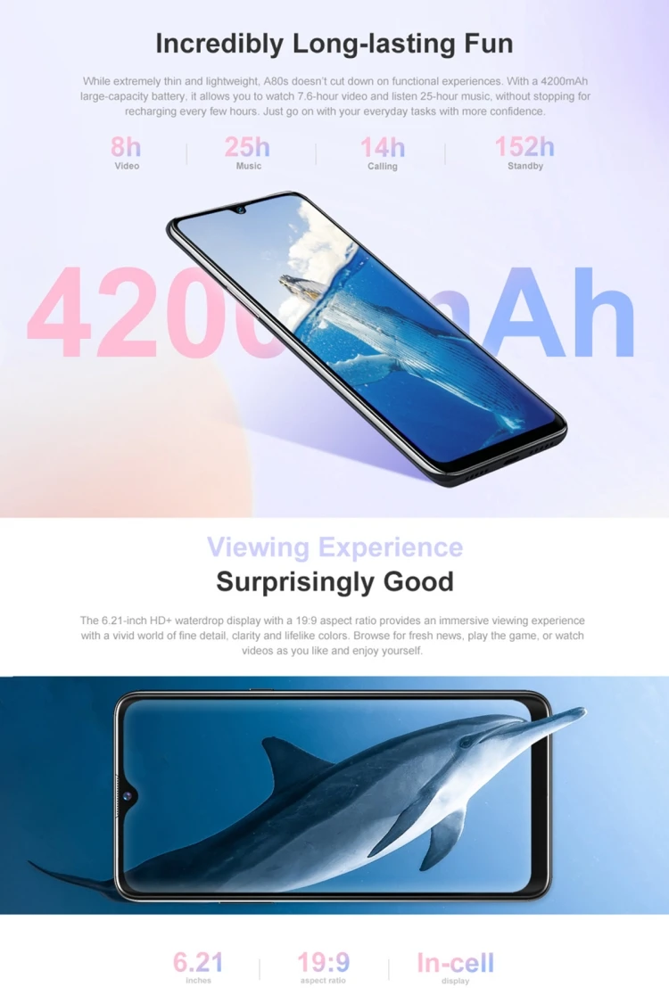Blackview A80S 2021 4GB+64GB 6.2 inch 4200mAh Octa Core Android 10.0