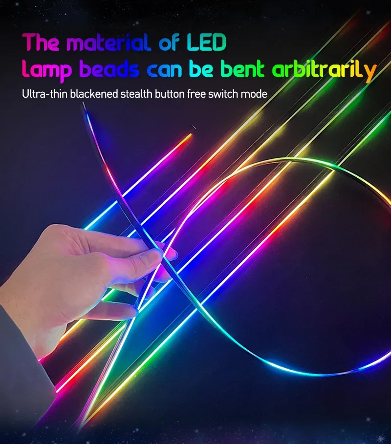 In Full Color Neon Car Ambient Lighting Rgb Universal Led