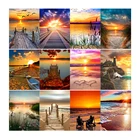 High Quality Full Drill 5d Diamond Painting Sunset At Evening Seascape Diy Diamond Embroidery Indoor Wall Art Decorations
